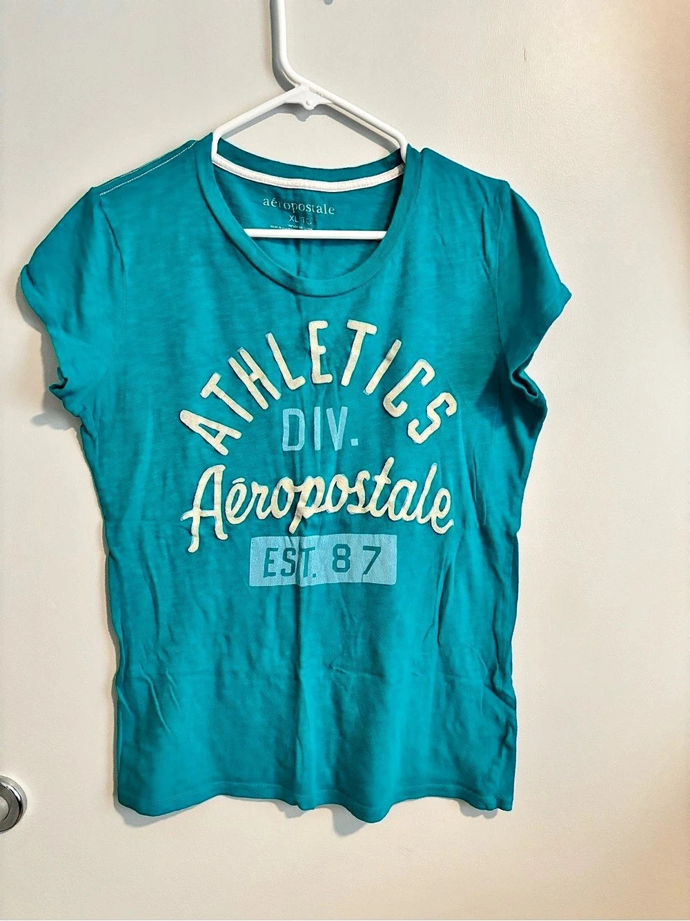 aéropostale Athletics Div Est 87 Graphic T-Shirt Blue XL